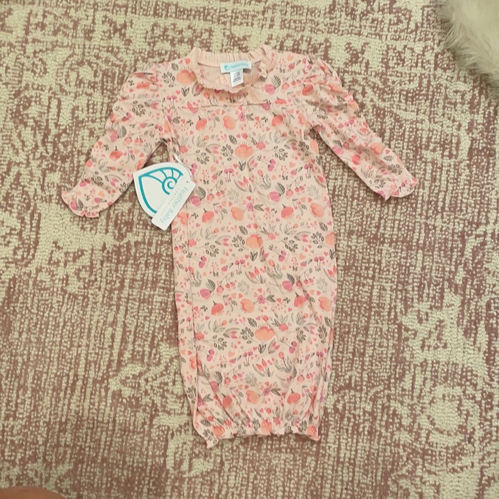 Feather Baby Gown NWT 3-6 M